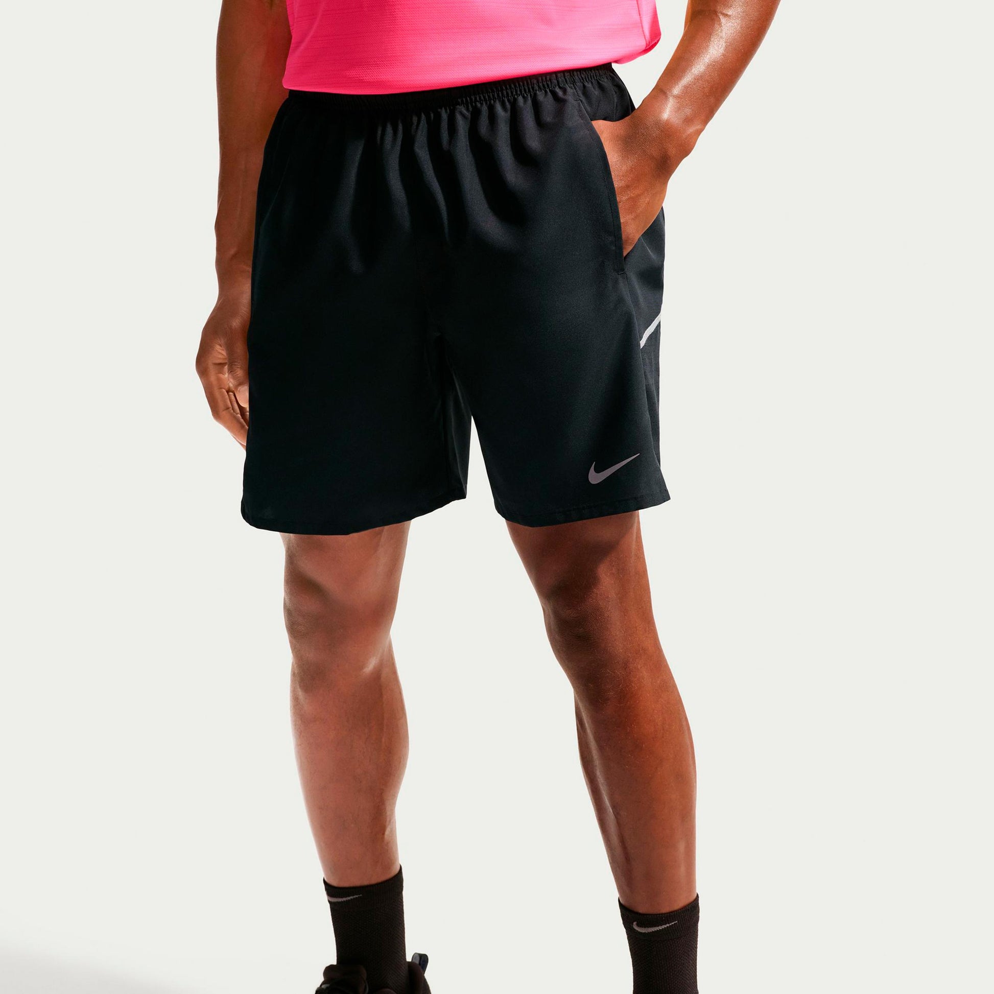 Nike Miler 5in  Bežecké šortky Muži - černá, stříbrná