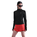 Nike Oblečenie Nike Swift Half-Zip Bežecké Tričko Dámy-Černá,Stříbrná