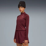 Puma Oblečenie Puma Velocity Cloudspun 1/4 Zip Bežeck&eacute; Tričko D&aacute;my-Červen&aacute;