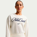 Nike Mikina Nike Court Fleece Crew Mikina D&aacute;my-kr&eacute;mov&aacute;, tmavě modr&aacute;