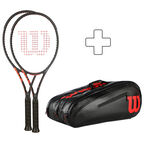 Sada Raket Wilson 2x CLASH 100 V3.0 FRM plus Schlägertasche