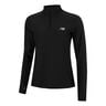 Space Dye Quarter Zip S Dlouhým Rukávem Dámy-Černá