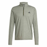 adidas Oblečenie adidas Essentials 1/4 Zip S dlouh&yacute;m ruk&aacute;vem - tmavě zelen&aacute;