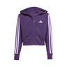3Stripes Full-Zip Crop Tréninková bunda Dívky - fialová, šeříková