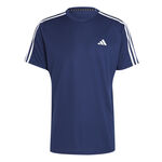 adidas Oblečenie adidas Training Essential Base 3 Stripes Tričko Muži-Tmavě Modrá,Bílá