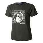 Quiet Please Oblečenie Quiet Please Glitter Word Salad Tričko Dámy-Antrazitová