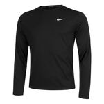 Nike Oblečenie Nike Dri-Fit Miler Dri-Fit UV Miler Bežeck&eacute; Tričko Muži-Čern&aacute;