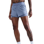 Nike Oblečenie Nike Swift 2in1 Short Bežecké šortky Dámy-modro-šedá, stříbrná
