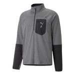 Puma Oblečenie Puma Seasons Raincell Half-Zip Bežeck&yacute; Top Muži-&Scaron;ed&aacute;,Čern&aacute;