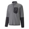 Seasons Raincell Half-Zip Bežeck&yacute; Top Muži-&Scaron;ed&aacute;,Čern&aacute;