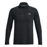 Seamless Stride 1/4 Zip S Dlouhým Rukávem Muži-Černá