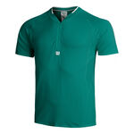 Wilson Oblečenie Wilson Players Seamless Zip Henley 2.0 Tričko Muži-Zelená