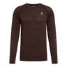Essential Seamless Crew Neck S dlouh&yacute;m ruk&aacute;vem Muži - hněd&aacute;, 