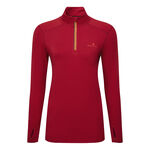 Ronhill Oblečenie Ronhill Core Thermal 1/2 Zip Bežeck&eacute; Tričko D&aacute;my-Červen&aacute;