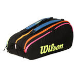 Tenisové Tašky Wilson TEAM 12PK NEON COLLECTION BLACK