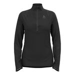 Odlo Oblečenie Odlo Zeroweight Ceramiwarm Reflective Mid Layer Half-Zip Bežecký Top Dámy-Černá