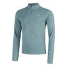 Launch Quarter-Zip Bežecké tričko Muži - modro-šedá, 