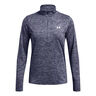Tech Twist Warmup 1/2 Zip S Dlouhým Rukávem Dámy-Modro-šedá