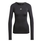 adidas Oblečenie adidas Tech-Fit S Dlouh&yacute;m Ruk&aacute;vem D&aacute;my-Čern&aacute;
