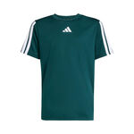 adidas Oblečenie adidas Essentials 3Stripes Tričko Chlapci - Tmavě Zelená,Bílá