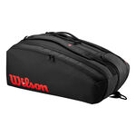 Tenisové Tašky Wilson CLASH V3 15PK RACQUET BAG BLACK/Infrared