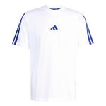 adidas Tričko adidas 3Stripes Tee Tričko Muži - b&iacute;l&aacute;, modr&aacute;