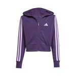 adidas Oblečenie adidas 3Stripes Full-Zip Crop Tr&eacute;ninkov&aacute; bunda D&iacute;vky - fialov&aacute;, &scaron;eř&iacute;kov&aacute;
