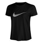 Nike Oblečenie Nike One Swoosh Bežeck&eacute; tričko D&aacute;my - čern&aacute;, 