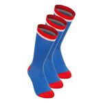 Tenisové Oblečení BIDI BADU Bold Bro III Crew Printed Move Socks 3 Pack - blue/white/red
