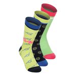 Tenisové Oblečení BIDI BADU Bold Bro I Crew Printed Move Socks 3 Pack - mixed