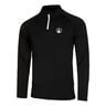 Big Serve 1/4 Zip S Dlouhým Rukávem Muži-Černá,Bílá