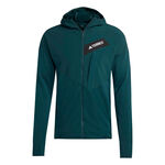 adidas Oblečenie adidas Terrex TRK ClimaWarm Fleece Běžecká Bunda Muži-Zelená