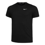 Nike Oblečenie Nike Dri-Fit Miler UV Bežecké Tričko Muži-Černá,Šedá