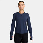 Nike Oblečenie Nike One Classic Dri-FIT S dlouh&yacute;m ruk&aacute;vem D&aacute;my - tmavě modr&aacute;, b&iacute;l&aacute;