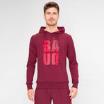 Tenisové Oblečení BIDI BADU Protected Leafs Chill Hoody - bordeaux
