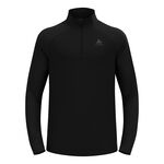 Odlo Oblečenie Odlo Essential Ceramiwarm 1/2 Zip Bežecké Tričko Muži - Černá