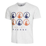 Quiet Please Oblečenie Quiet Please Retro Monkey Tričko Muži - světle šedá, vícebarevné