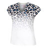 Leoparty Styles V-Neck Tričko Dámy-Bílá,Černá