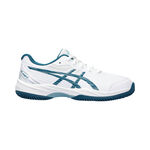 ASICS Tenisová obuv ASICS Gel-Game GS Obuv na antuku Děti - bílá, petrolejová