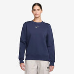Nike Oblečenie Nike Phoenix Fleece Crew Mikina Dámy-Tmavě Modrá,Krémová