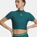 Under Armour Tričko Under Armour HeatGear Crop Tričko D&aacute;my-zelen&aacute;, zelen&aacute;