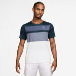 Nike Oblečenie Nike Court Dri-FIT Advantage Print Tričko Muži - modr&aacute;, b&iacute;l&aacute;