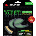 Solinco Solinco Tour Bite 6,8m Silber + Vanquish 6,3m Výpletová Sada 13,1m-Stříbrná ,Přírodní Barvy
