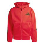 adidas Oblečenie adidas Z.N.E. Full Zip Mikina s kapucí Muži - červená, 