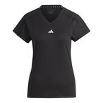 adidas Oblečenie adidas Essentials AEROREADY Train Minimal Branding V-Neck Tričko D&aacute;my-Čern&aacute;