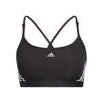 adidas Oblečenie adidas Aeroreact Low-Support 3 Stripes Sportovní Podprsenka Dámy-Černá
