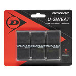 Vrchní Omotávky Dunlop D TAC U-SWEAT OVERGRIP BLACK 3PCS