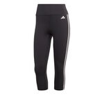 adidas Oblečenie adidas Training 3Stripes High-Waisted Těsn&eacute; D&aacute;my - čern&aacute;