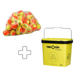 Tenisové Míče Tennis-Point Stage 2 60er Polybag plus Balleimer eckig