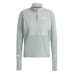adidas Oblečenie adidas Ultimate High Visibility Half-Zip Bežecké tričko Dámy - šalvia, 